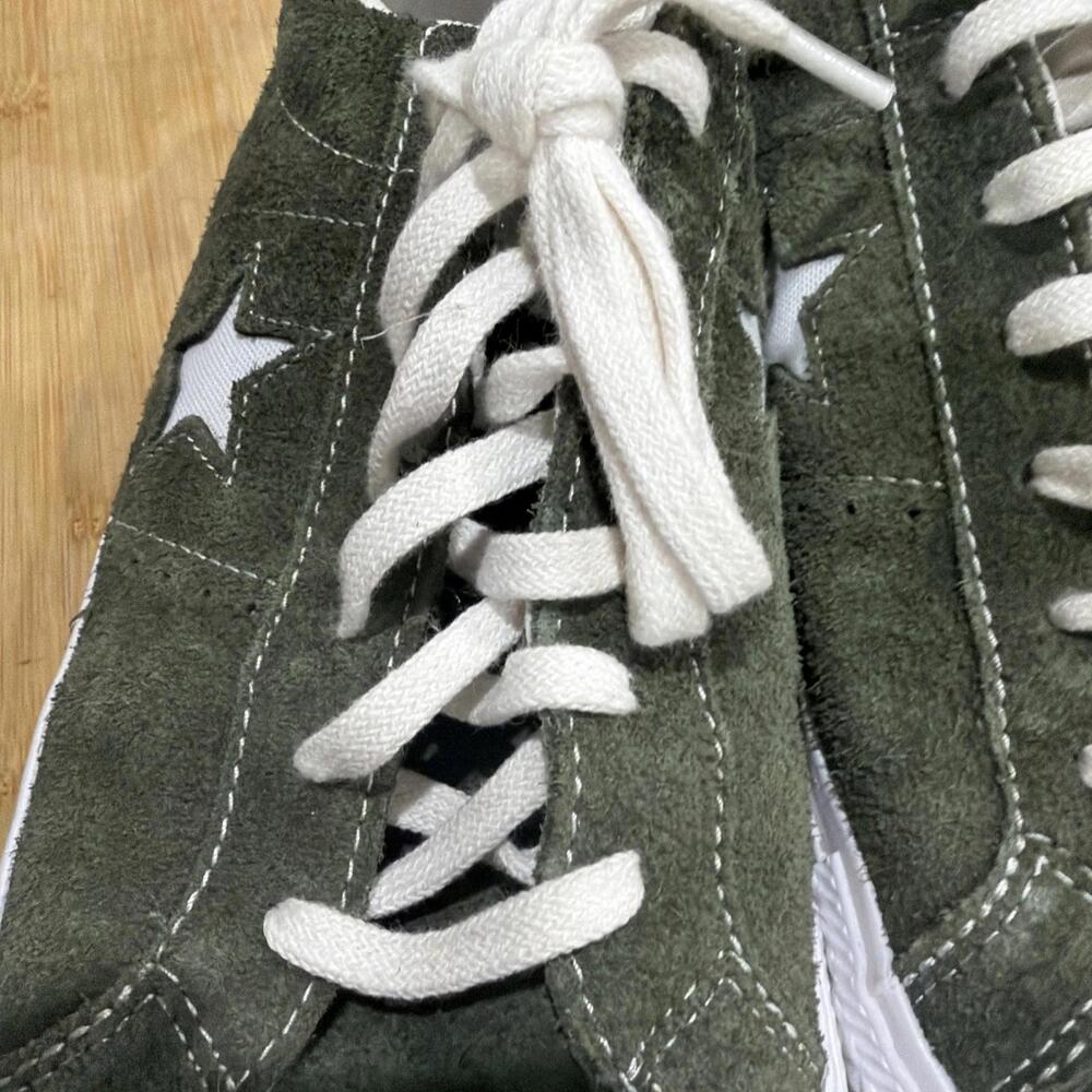 Converse Suede One Star Ox Low Mens size 13 Green White Sneaker Shoe Classic * - Picture 13 of 14